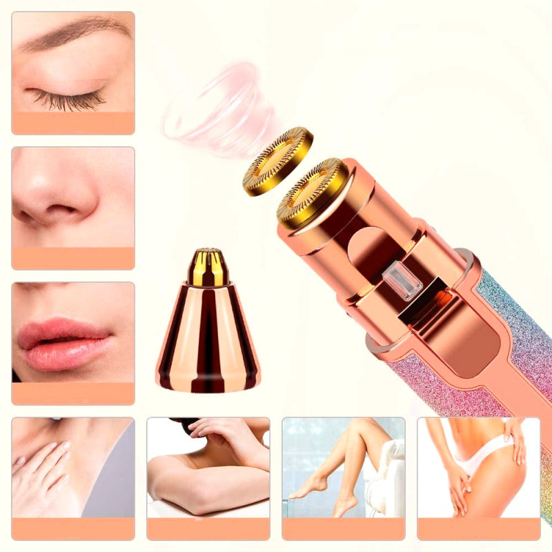 Depilador facial portátil 2 en 1