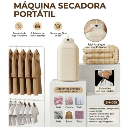 Secadora de ropa portátil
