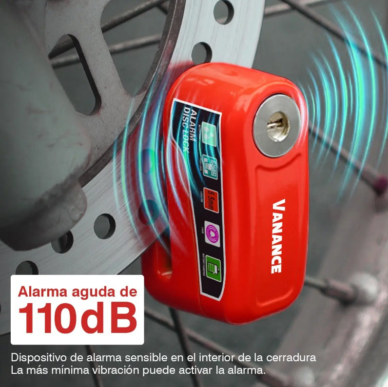 Cadado con alarma antirrobo para bicicletas y motos